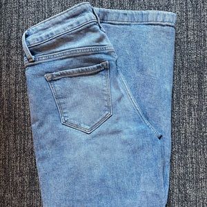 Mid rise straight leg jeans